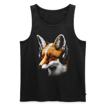 Fuchs Tierliebhaber Geschenk Wildtier Tier Motiv - Männer Premium Bio Tank Top - Schwarz - Vorne - Michal (187cm)