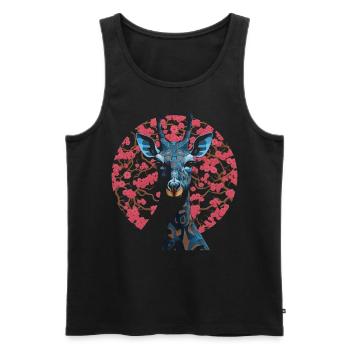 Giraffe Animal Africa Gift Animal Lover Zoo - Men's Premium Organic Tank Top - black - Front - Michal (187cm)