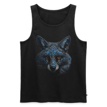 Fuchs Tierliebhaber Geschenk Wildtier Tier Motiv - Männer Premium Bio Tank Top - Schwarz - Vorne - AI Model Male 178 light (178cm)