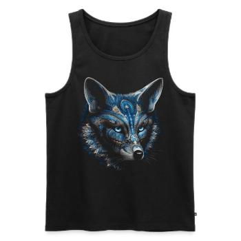 Renard Amoureux des Animaux Cadeau Faune Motif Animalier - Débardeur bio Premium Homme - noir - Devant - Michal (187cm)