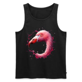 Flamingo Africa Exotique Bird Animal Gift - Débardeur bio Premium Homme - noir - Devant - Michal (187cm)