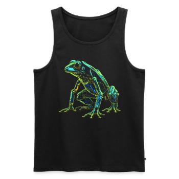 Frosch Kunst Tierliebhaber Geschenk Tiere - Männer Premium Bio Tank Top - Schwarz - Vorne - Michal (187cm)