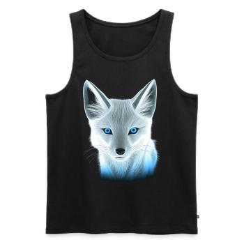 Fuchs Tierliebhaber Geschenk Wildtier Tier Motiv - Männer Premium Bio Tank Top - Schwarz - Vorne - Michal (187cm)