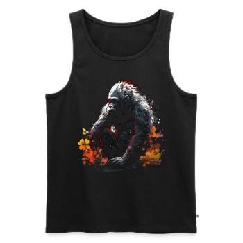 Gorilla Animal Monkey Zoo Animal Motif Animal L - Men's Premium Organic Tank Top - black - Front - Michal (187cm)