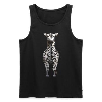 Alpaca Mandala Animal Art Graphic Llama - Men's Premium Organic Tank Top - black - Front - AI Model Male 178 light (178cm)