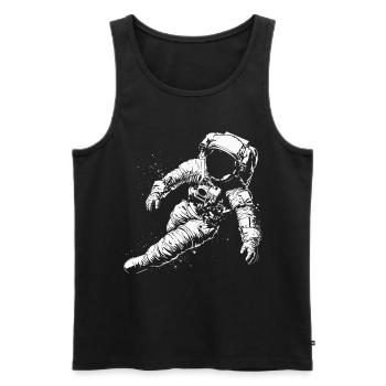 Astronaute Illustration Oeuvre Graphique Motif Astr - Débardeur bio Premium Homme - noir - Devant - Michal (187cm)