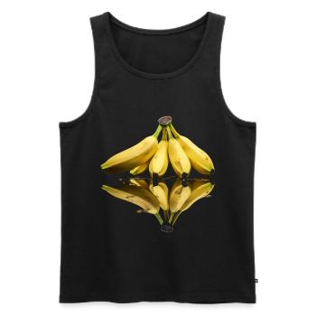 Banane Art Fruit Motif Graphique Oeuvre Banane - Débardeur bio Premium Homme - noir - Devant - Michal (187cm)