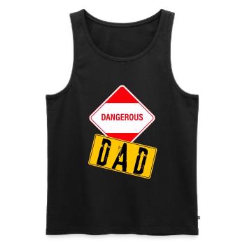 Papa Dangereux ! - Débardeur bio Premium Homme - noir - Devant - Michal (187cm)