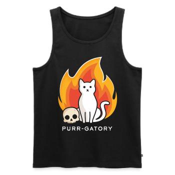 Schnurr-Gatory - Männer Premium Bio Tank Top - Schwarz - Vorne - AI Model Male 178 light (178cm)