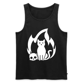 Schnurr-Gatory - Männer Premium Bio Tank Top - Schwarz - Vorne - AI Model Male 178 light (178cm)