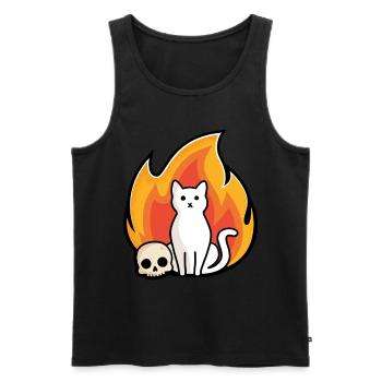 Schnurr-Gatory - Männer Premium Bio Tank Top - Schwarz - Vorne - AI Model Male 178 light (178cm)