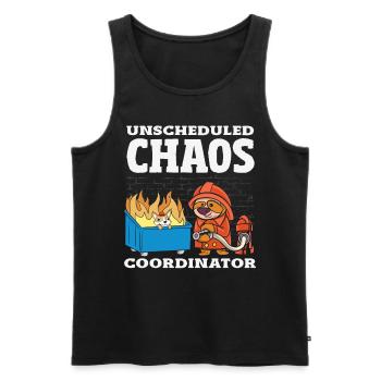 Dumpster Fire Response Team Leader - Men's Premium Organic Tank Top - black - Front - AI Model Male 178 light (178cm)