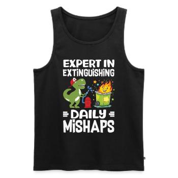 Dumpster Fire Response Team Leader - Men's Premium Organic Tank Top - black - Front - AI Model Male 178 light (178cm)