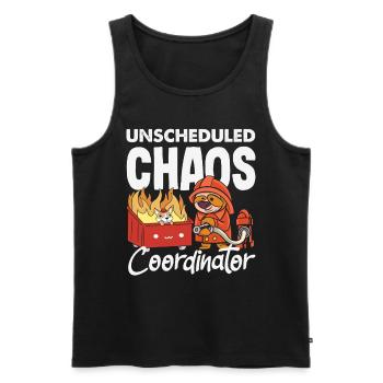 Dumpster Fire Response Team Leader - Men's Premium Organic Tank Top - black - Front - AI Model Male 178 light (178cm)