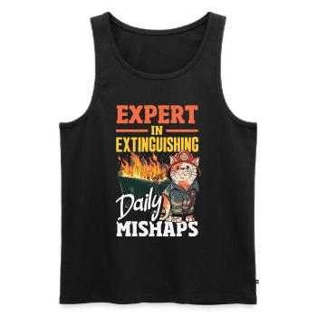 Dumpster Fire Response Team Leader - Men's Premium Organic Tank Top - black - Front - AI Model Male 178 light (178cm)