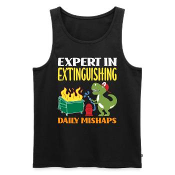 Dumpster Fire Response Team Leader - Men's Premium Organic Tank Top - black - Front - AI Model Male 178 light (178cm)