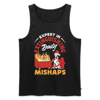 Dumpster Fire Response Team Leader - Men's Premium Organic Tank Top - black - Front - AI Model Male 178 light (178cm)