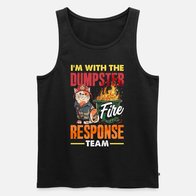 Müllcontainer Fire Response Team Leader - Männer Premium Bio Tank Top - Schwarz