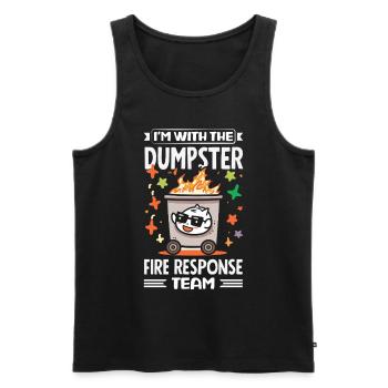 Dumpster Fire Response Team Leader - Men's Premium Organic Tank Top - black - Front - AI Model Male 178 light (178cm)