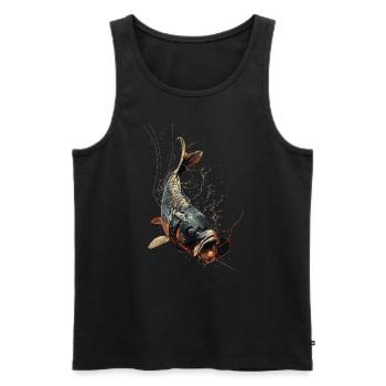 Angling Catch Fish carp fish Karpfen - Männer Premium Bio Tank Top - Schwarz - Vorne - Michal (187cm)