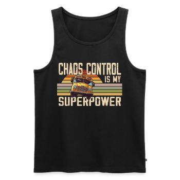 Chaos Transport School Bus Driver - Men's Premium Organic Tank Top - black - Front - Michal (187cm)