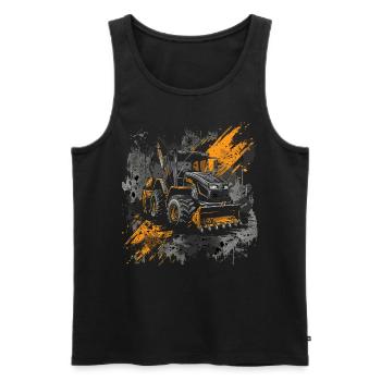 Skid steer loader enthusiasts - Men's Premium Organic Tank Top - black - Front - AI Model Male 178 light (178cm)