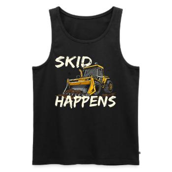Skid steer loader enthusiasts - Men's Premium Organic Tank Top - black - Front - AI Model Male 178 light (178cm)