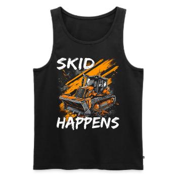 Skid steer loader enthusiasts - Men's Premium Organic Tank Top - black - Front - AI Model Male 178 light (178cm)