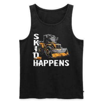 Skid steer loader enthusiasts - Men's Premium Organic Tank Top - black - Front - AI Model Male 178 light (178cm)