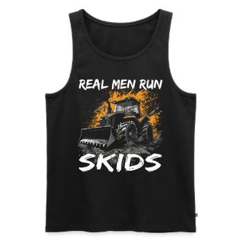 Skid steer loader enthusiasts - Men's Premium Organic Tank Top - black - Front - AI Model Male 178 light (178cm)