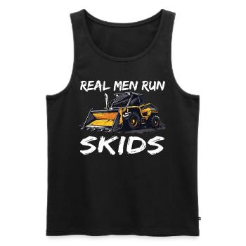 Skid steer loader enthusiasts - Men's Premium Organic Tank Top - black - Front - AI Model Male 178 light (178cm)