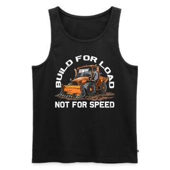Skid steer loader enthusiasts - Men's Premium Organic Tank Top - black - Front - AI Model Male 178 light (178cm)