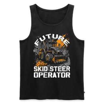Skid steer loader enthusiasts - Men's Premium Organic Tank Top - black - Front - AI Model Male 178 light (178cm)