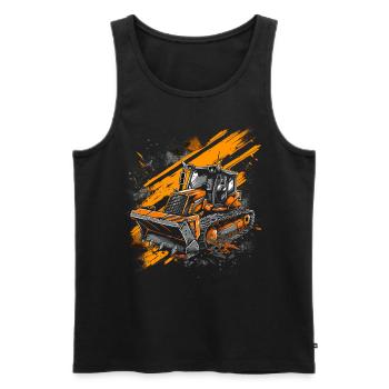 Skid steer loader enthusiasts - Men's Premium Organic Tank Top - black - Front - AI Model Male 178 light (178cm)