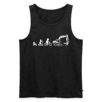 Evolution Liebhaber von Baggern - Männer Premium Bio Tank Top - Schwarz - Vorne - AI Model Male 178 light (178cm)