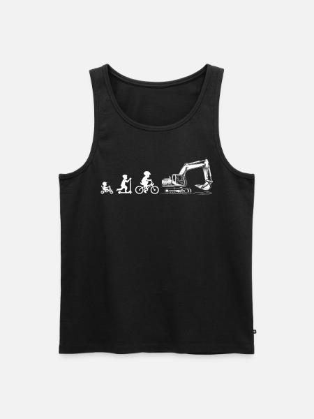 Evolution Lovers of excavators - Men's Premium Organic Tank Top - black