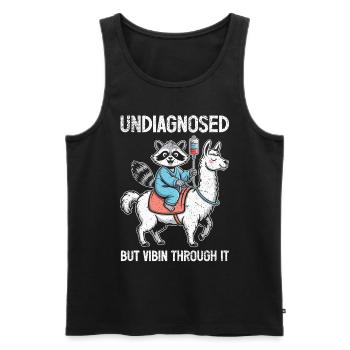 Undiagnosed neurodivergents - Men's Premium Organic Tank Top - black - Front - AI Model Male 178 light (178cm)