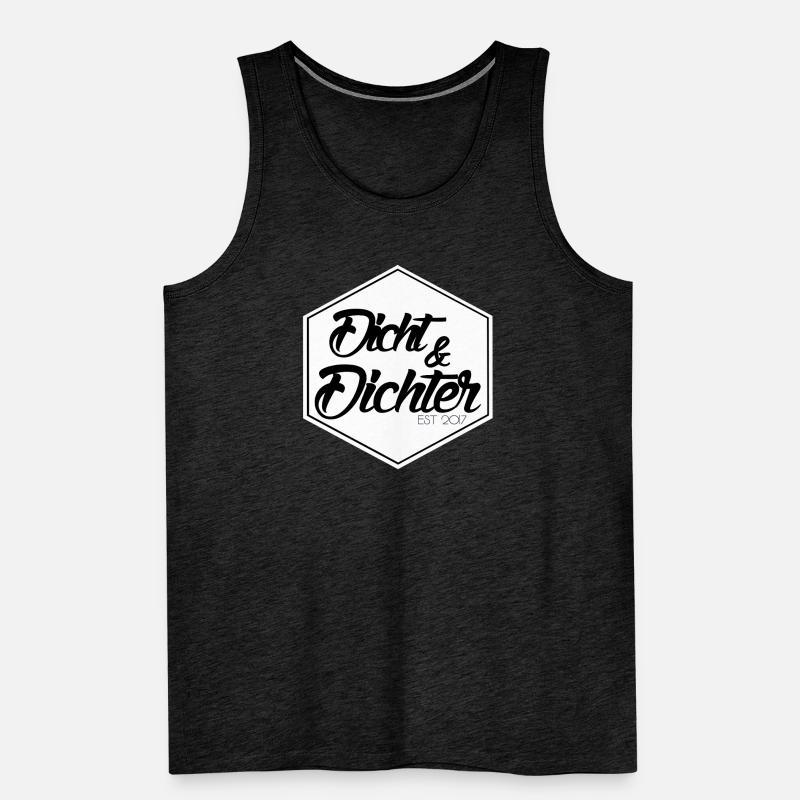 DICHT & DICHTER Support Geschenk Logo Männer Premium Bio Tank Top