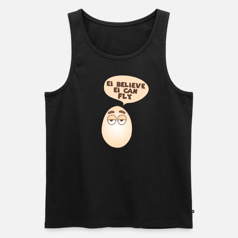 EI BELIEVE EI CAN FLY - Männer Premium Bio Tank Top - Schwarz