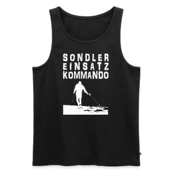 Sondler Einsatz Kommando, sondeln, Metalldetektor - Männer Premium Bio Tank Top - Schwarz - Vorne - AI Model Male 178 light (178cm)