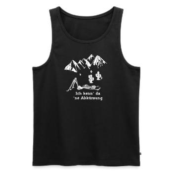 Ich kenn da ne Abkürzung | verlaufen - Männer Premium Bio Tank Top - Schwarz - Vorne - Michal (187cm)