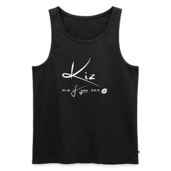 KIZOMBA Kiz me if you can Urban Afro SBK Zouk - Männer Premium Bio Tank Top - Schwarz - Vorne - AI Model Male 178 light (178cm)