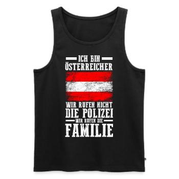 Österreich Österreicher Österreichisches - Männer Premium Bio Tank Top - Schwarz - Vorne - Michal (187cm)