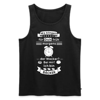 Bäcker - Männer Premium Bio Tank Top - Schwarz - Vorne - Michal (187cm)