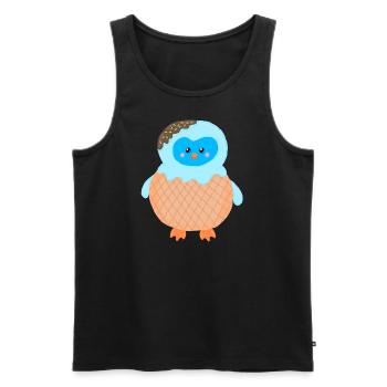 icecream pingu - Men's Premium Organic Tank Top - black - Front - Michal (187cm)