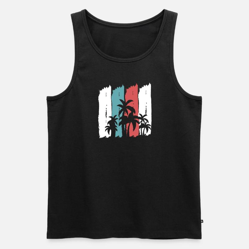 Palms - Männer Premium Bio Tank Top - Schwarz