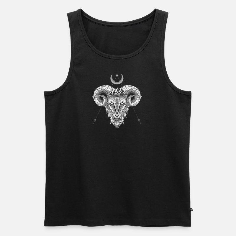 Widder Power - Männer Premium Bio Tank Top - Schwarz