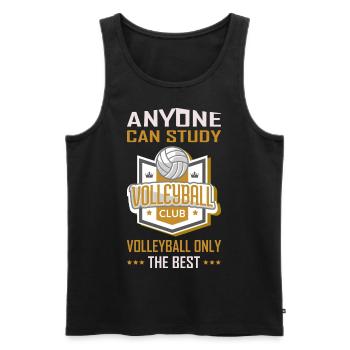Studieren kann jeder, Volleyball nur die Besten - Männer Premium Bio Tank Top - Schwarz - Vorne - AI Model Male 178 light (178cm)