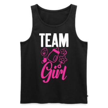Team Girl Baby Sex Reveal - Débardeur bio Premium Homme - noir - Devant - AI Model Male 178 light (178cm)