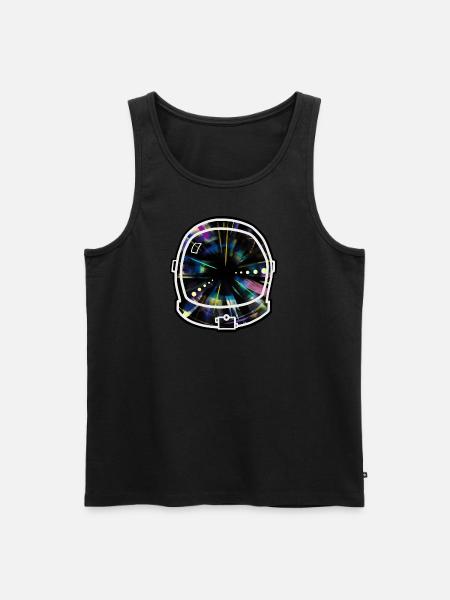 Space Helmat - Men's Premium Organic Tank Top - black